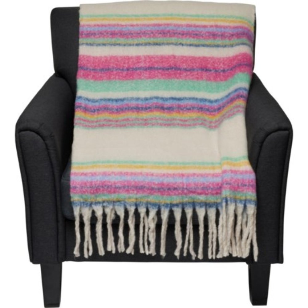 Free People Skye Stripe Fringe Throw Blanket - Picture 7 of 9